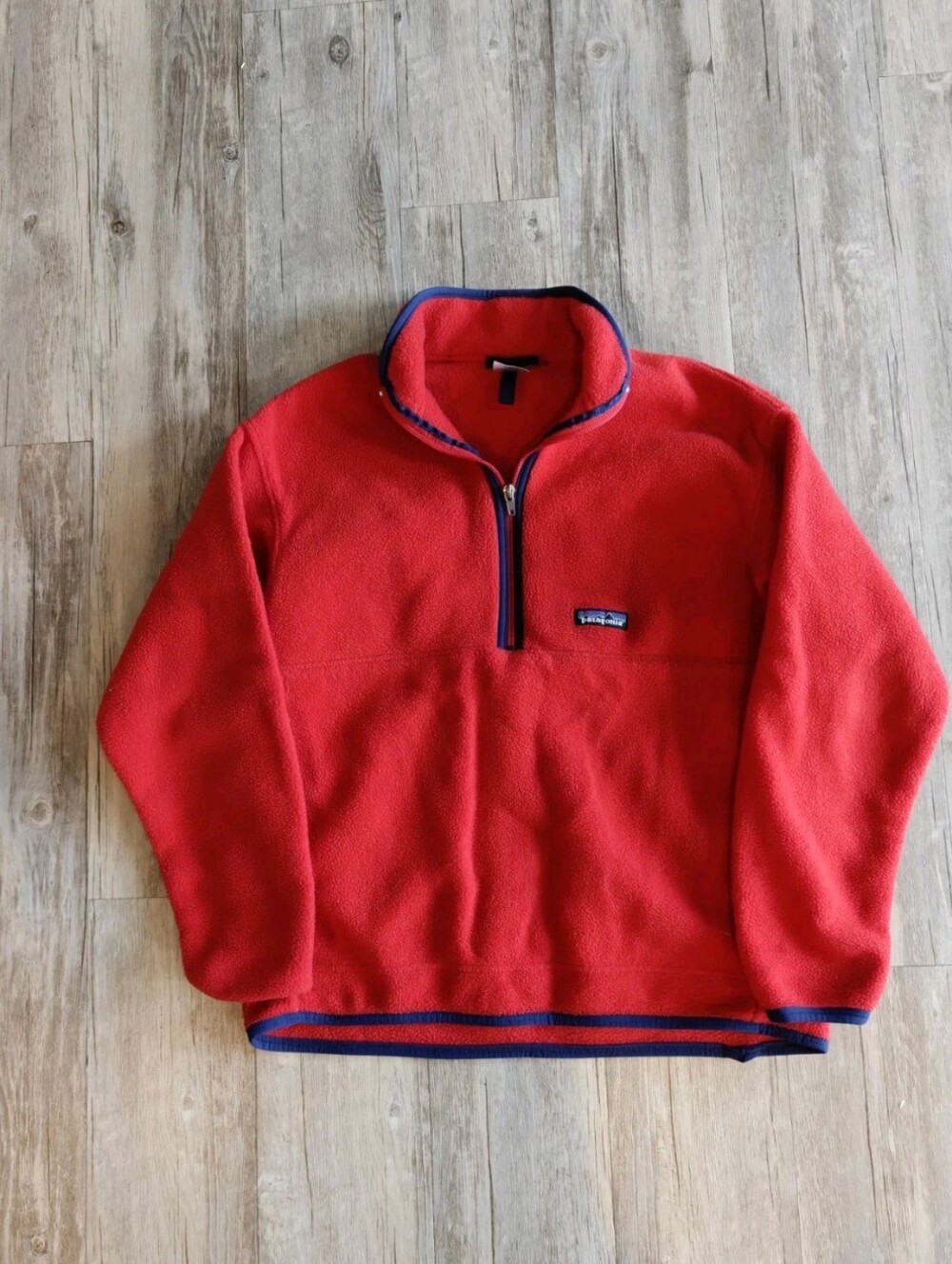 Vintage Patagonia Synchilla Half Zip Pullover Kids XL 14 Rare Red